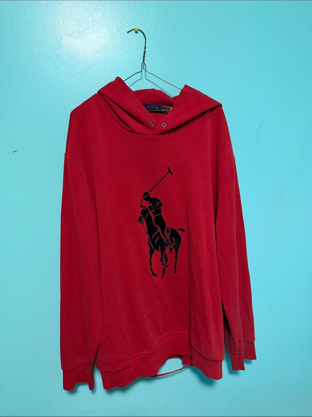 Polo by Ralph Lauren Red Hoodie with Black Polo Player